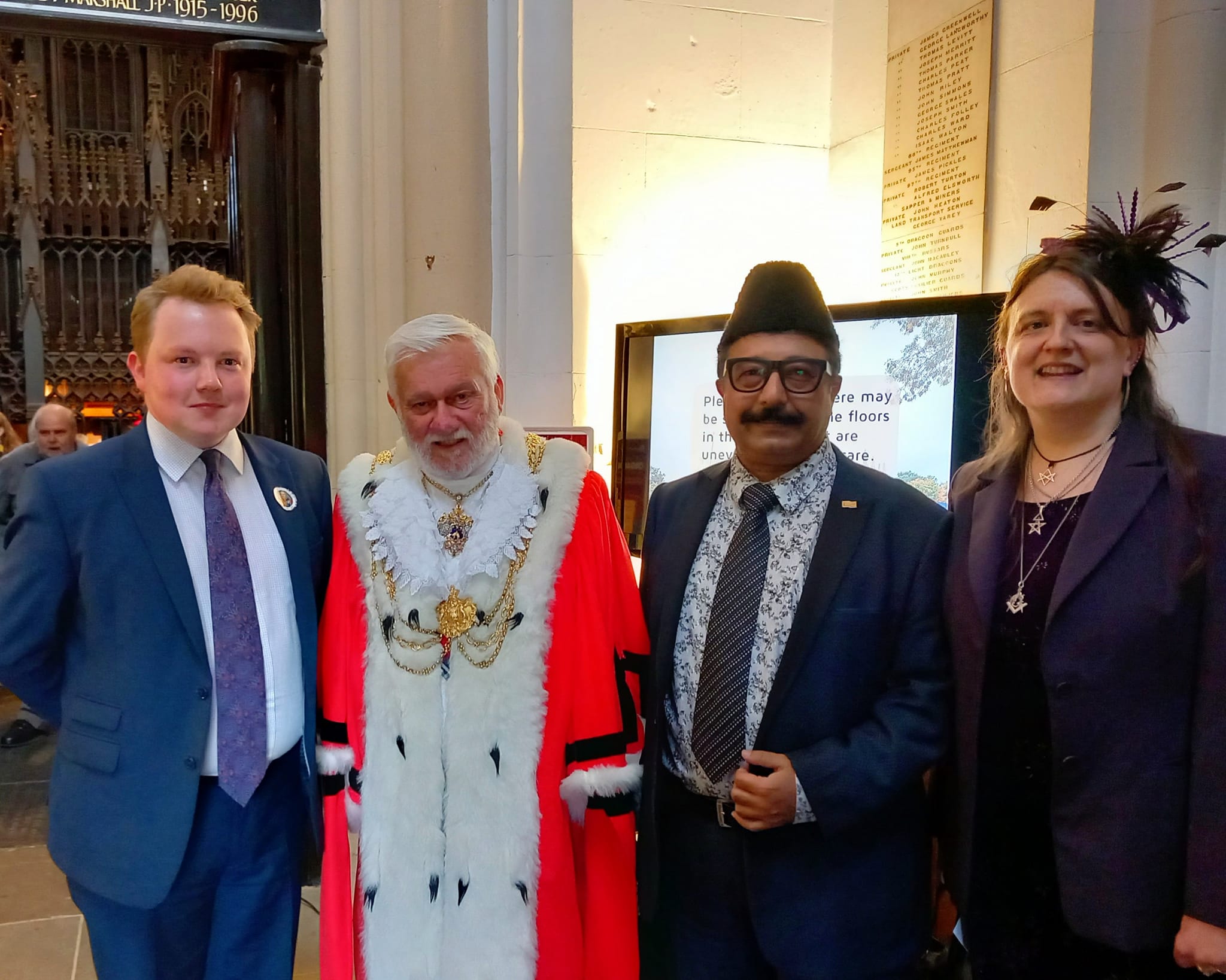 Civic guests after the service for the Coronation